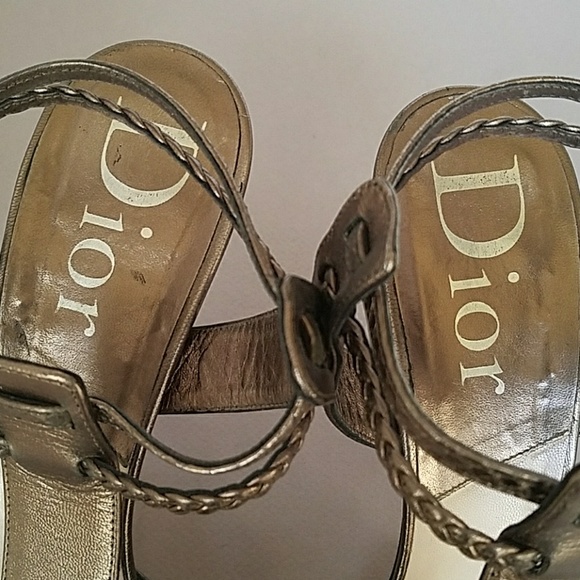 Dior Metallic Strappy Sandals - Picture 7 of 8